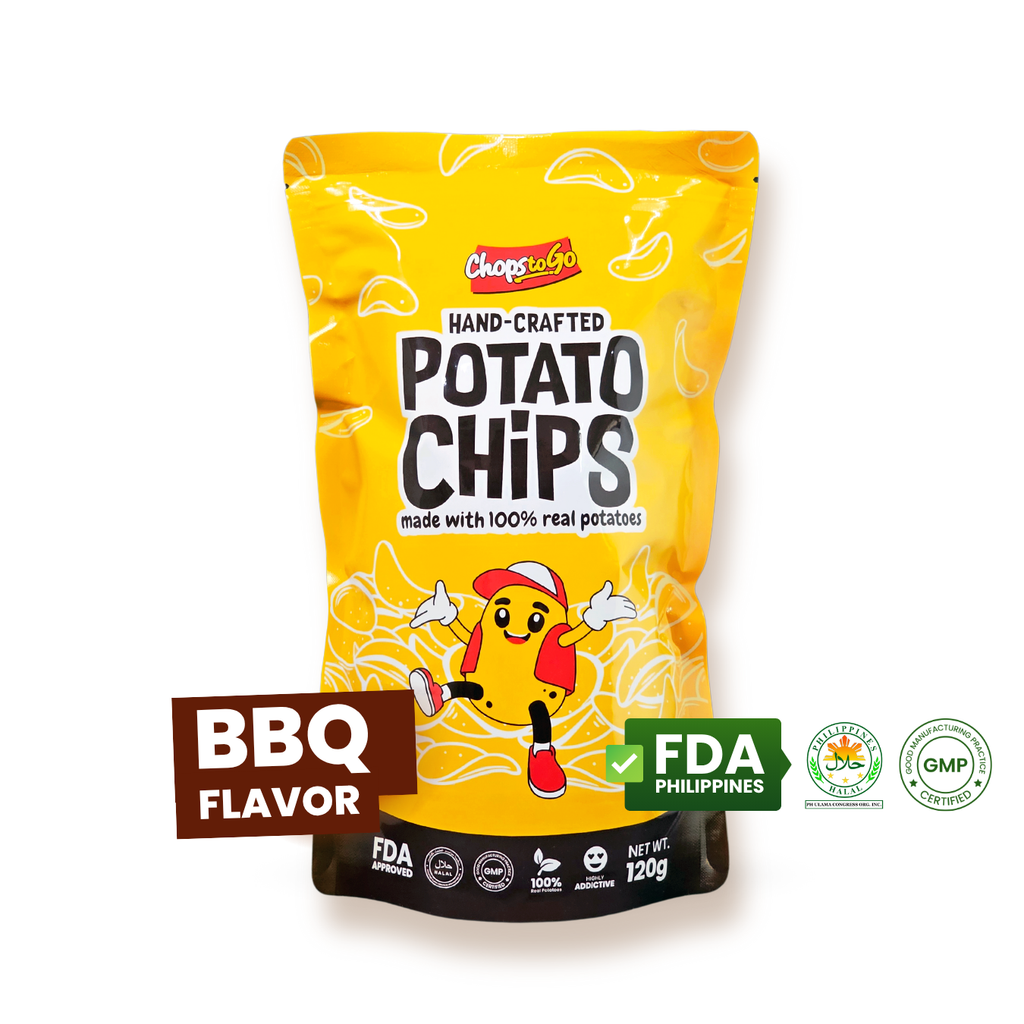 Chops to Go Hand-Crafted Potato Chips BBQ Flavor Pouch 120g