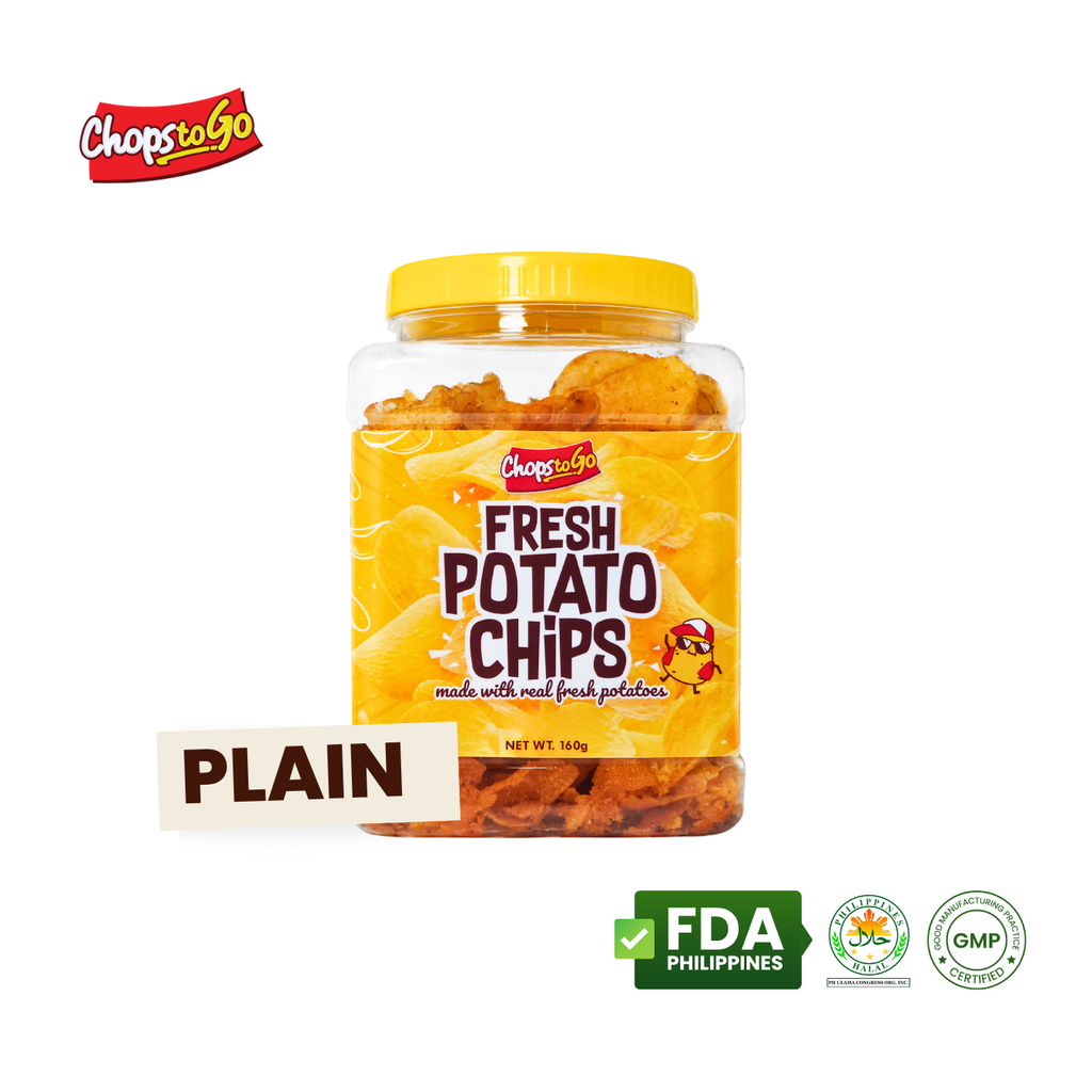 Chops to Go Hand-Crafted Potato Plain Unsalted Flavor Jar 140g