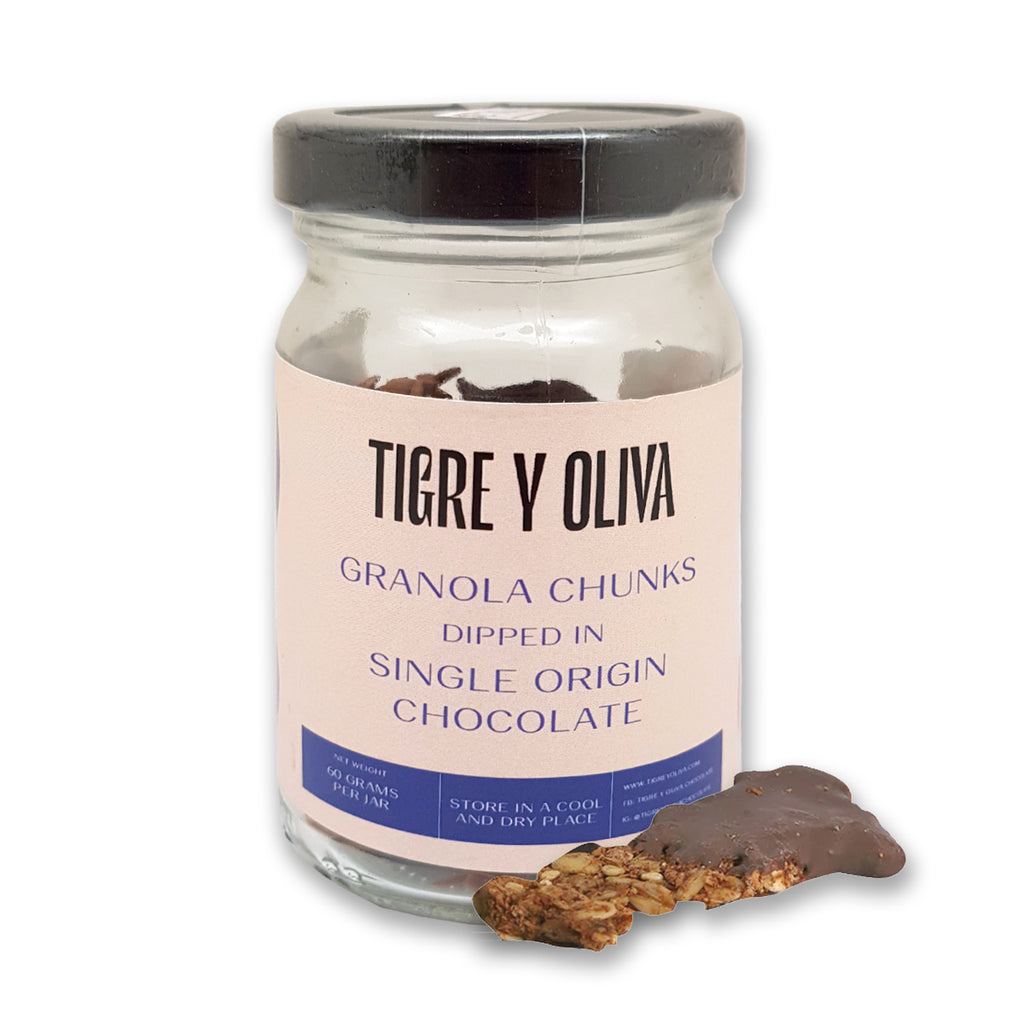 Tigre Y Oliva Granola Chunks Dipped in Dark Chocolate