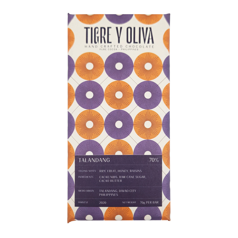 Tigre Y Oliva Talandang 70% Dark Chocolate Bar