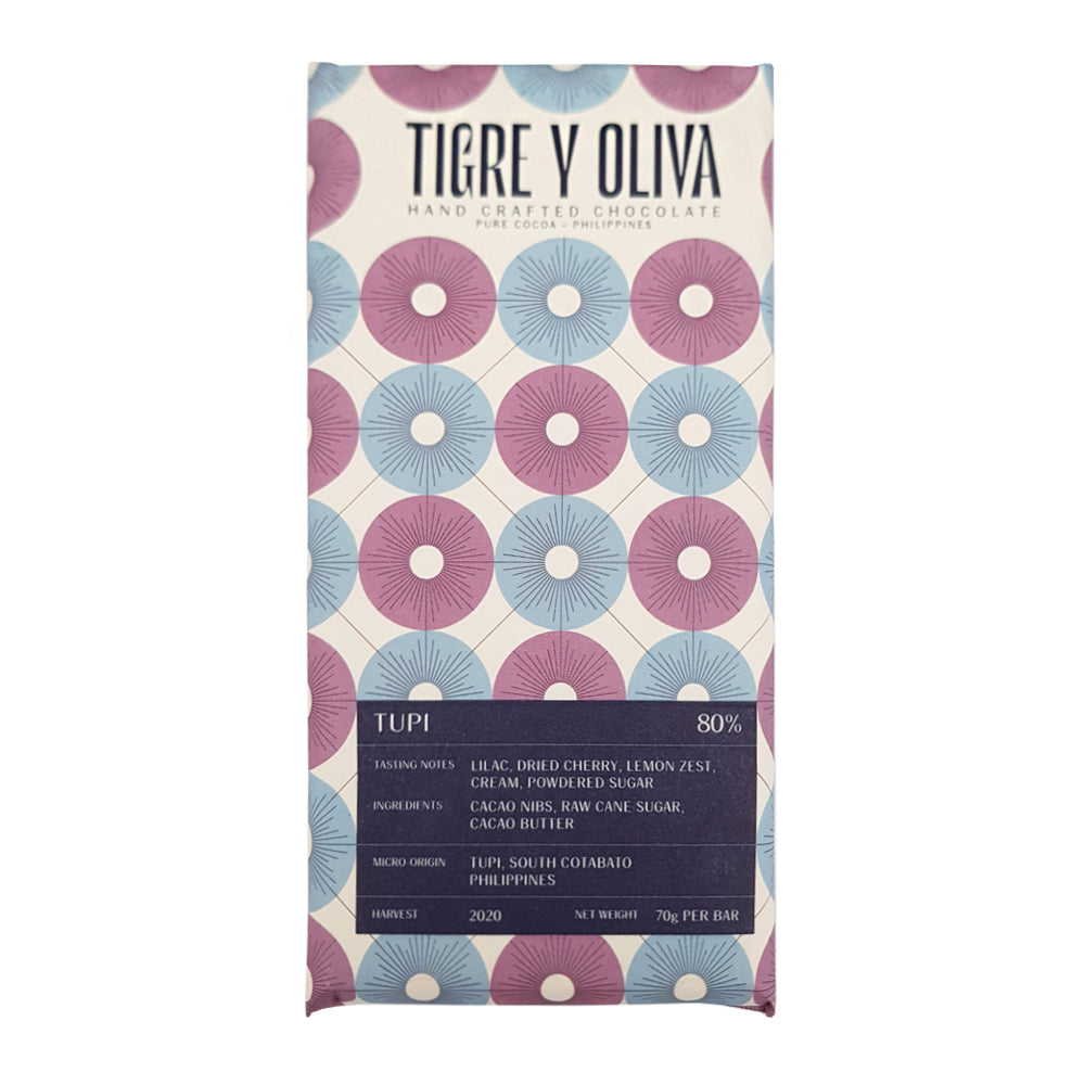 Tigre Y Oliva Tupi 80% Dark Chocolate Bar
