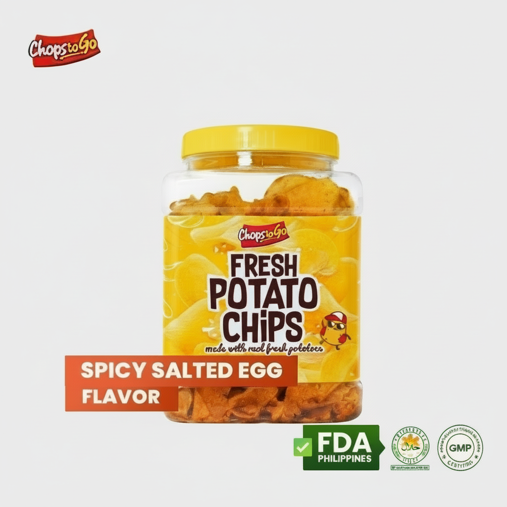 Chops to Go Hand-Crafted Potato Spicy Salted Egg Flavor Jar 140g